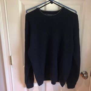 Navy blue sweater/dress shirt